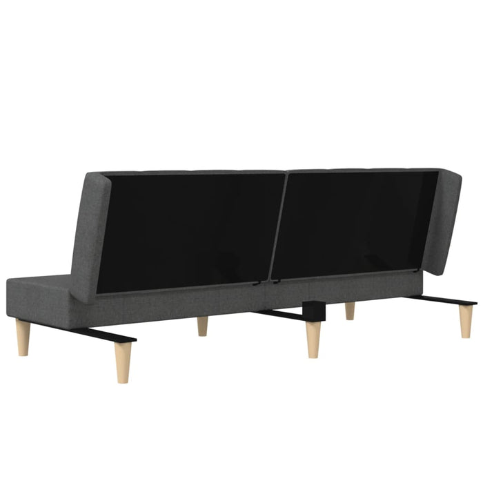 Divano Letto a 2 Posti Grigio Scuro in Tessuto 375866