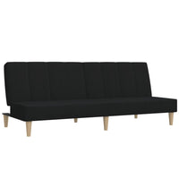 Divano Letto a 2 Posti-Sofa Letto 2 Posti-Daybed Nero in Tessuto 367603