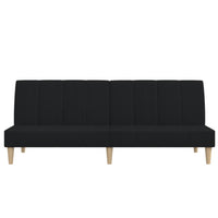 Divano Letto a 2 Posti-Sofa Letto 2 Posti-Daybed Nero in Tessuto 367603