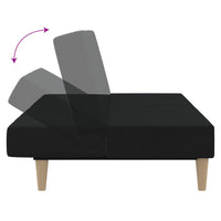 Divano Letto a 2 Posti-Sofa Letto 2 Posti-Daybed Nero in Tessuto 367603