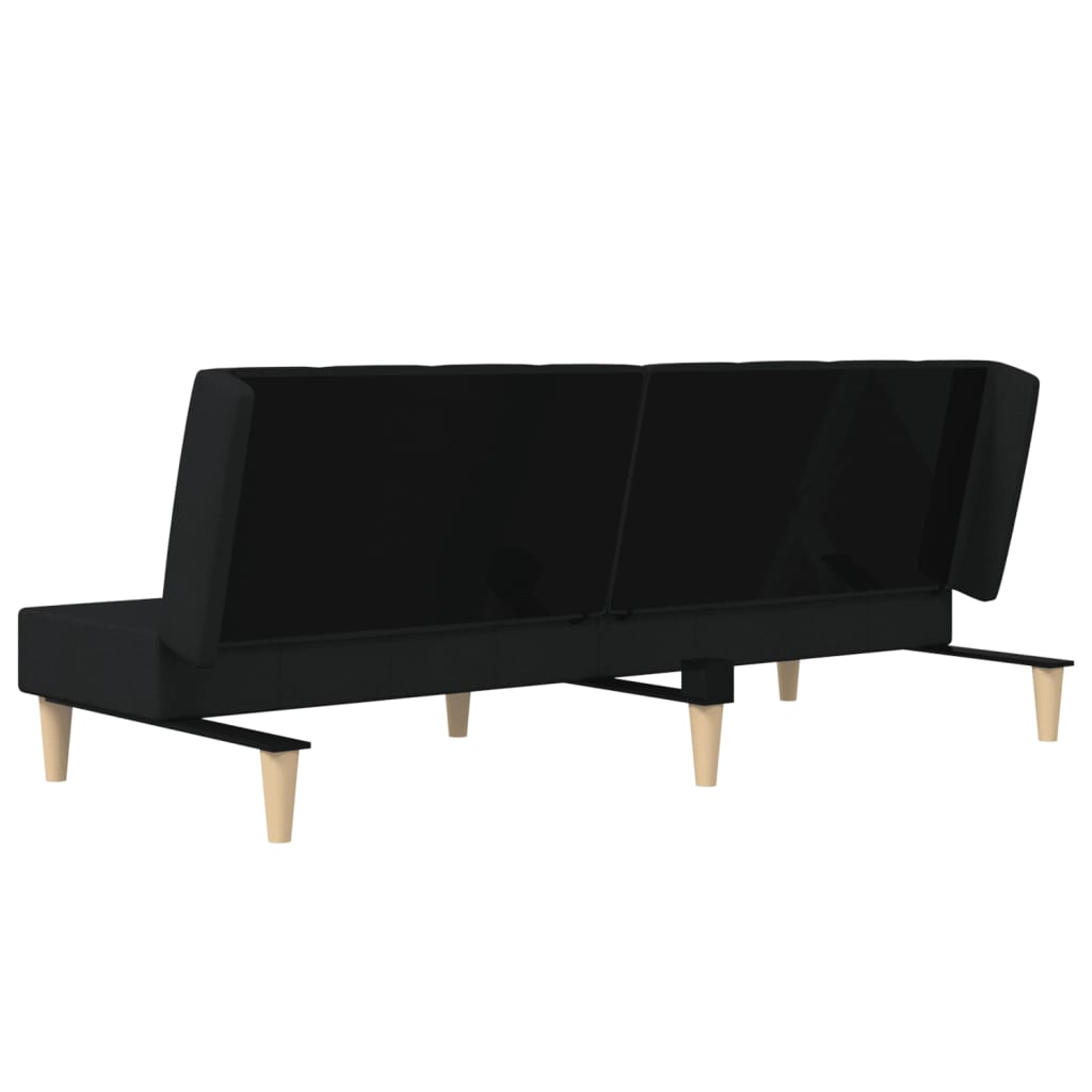 Divano Letto a 2 Posti-Sofa Letto 2 Posti-Daybed Nero in Tessuto 367603