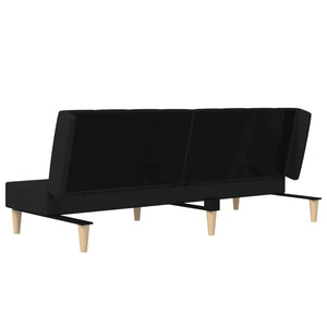 Divano Letto a 2 Posti-Sofa Letto 2 Posti-Daybed Nero in Tessuto 367603