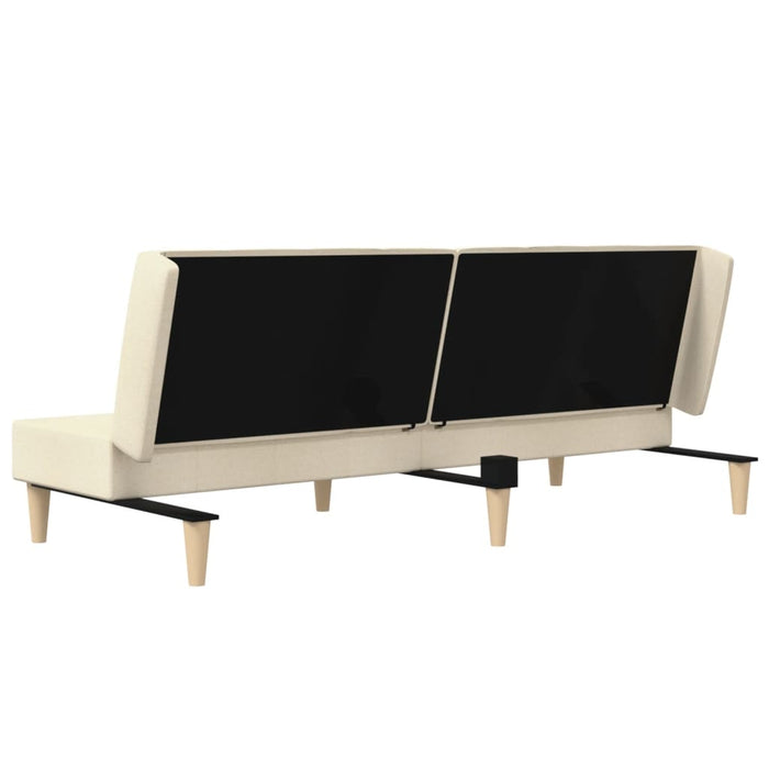 Divano Letto a 2 Posti-Sofa Letto 2 Posti-Daybed Crema in Tessuto 462048