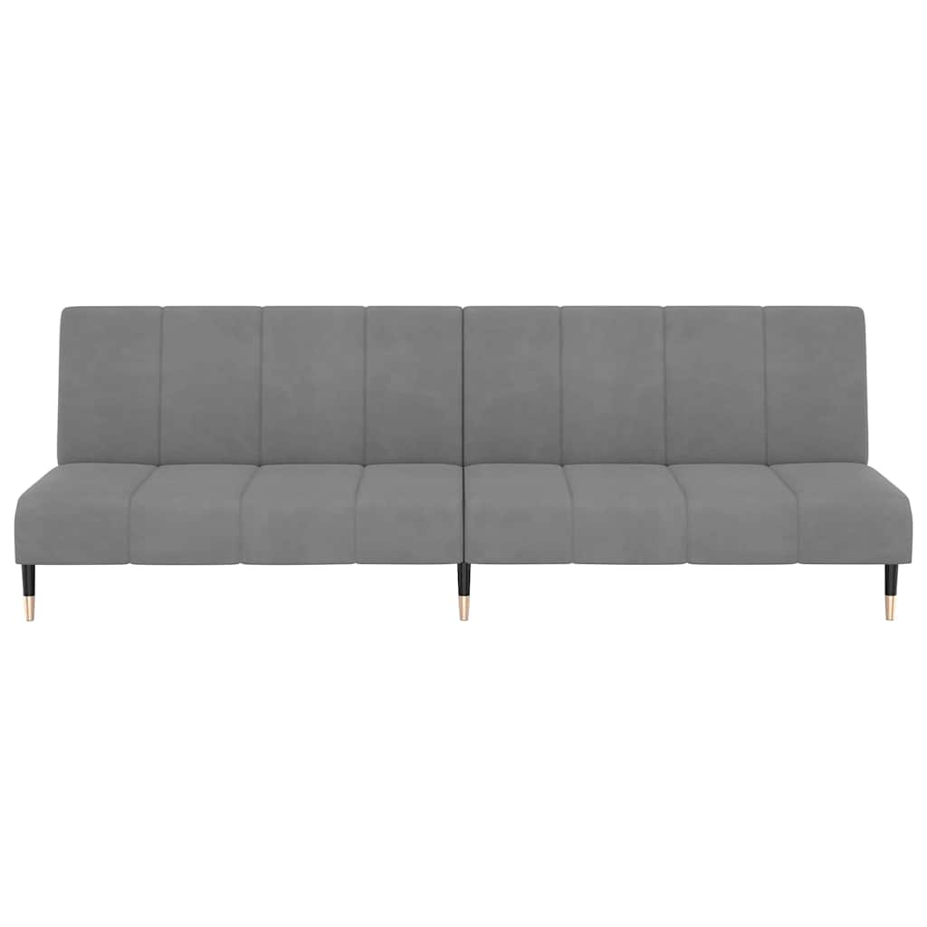 Divano Letto a 2 Posti-Sofa Letto 2 Posti-Daybed Grigio Chiaro in Velluto 362545