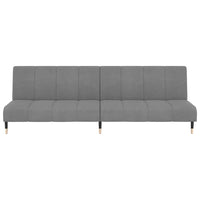 Divano Letto a 2 Posti-Sofa Letto 2 Posti-Daybed Grigio Chiaro in Velluto 362545
