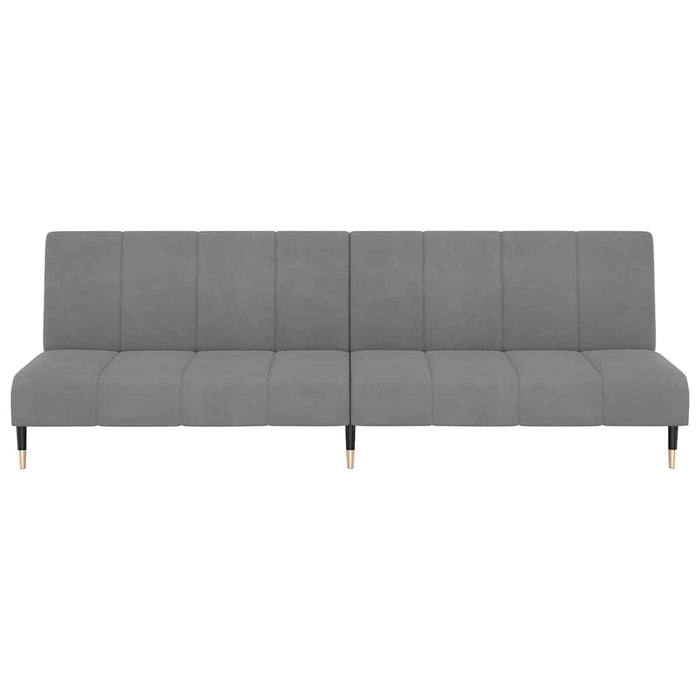 Divano Letto a 2 Posti-Sofa Letto 2 Posti-Daybed Grigio Chiaro in Velluto 362545