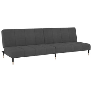 Divano Letto a 2 Posti-Sofa Letto 2 Posti-Daybed Grigio Scuro in Velluto 905076