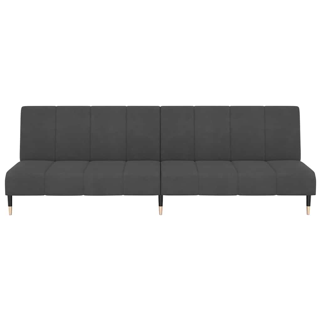 Divano Letto a 2 Posti-Sofa Letto 2 Posti-Daybed Grigio Scuro in Velluto 905076