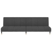 Divano Letto a 2 Posti-Sofa Letto 2 Posti-Daybed Grigio Scuro in Velluto 905076