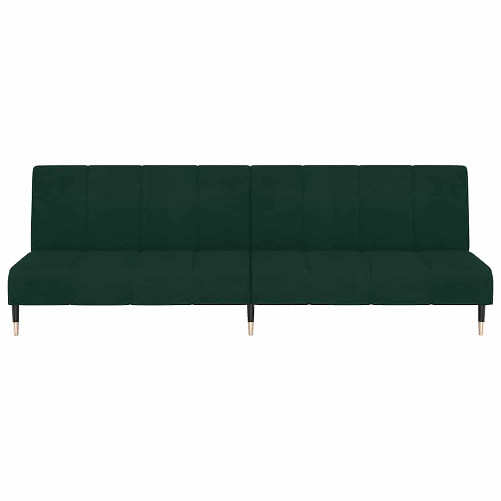 Divano Letto a 2 Posti-Sofa Letto 2 Posti-Daybed Verde Scuro in Velluto 294689