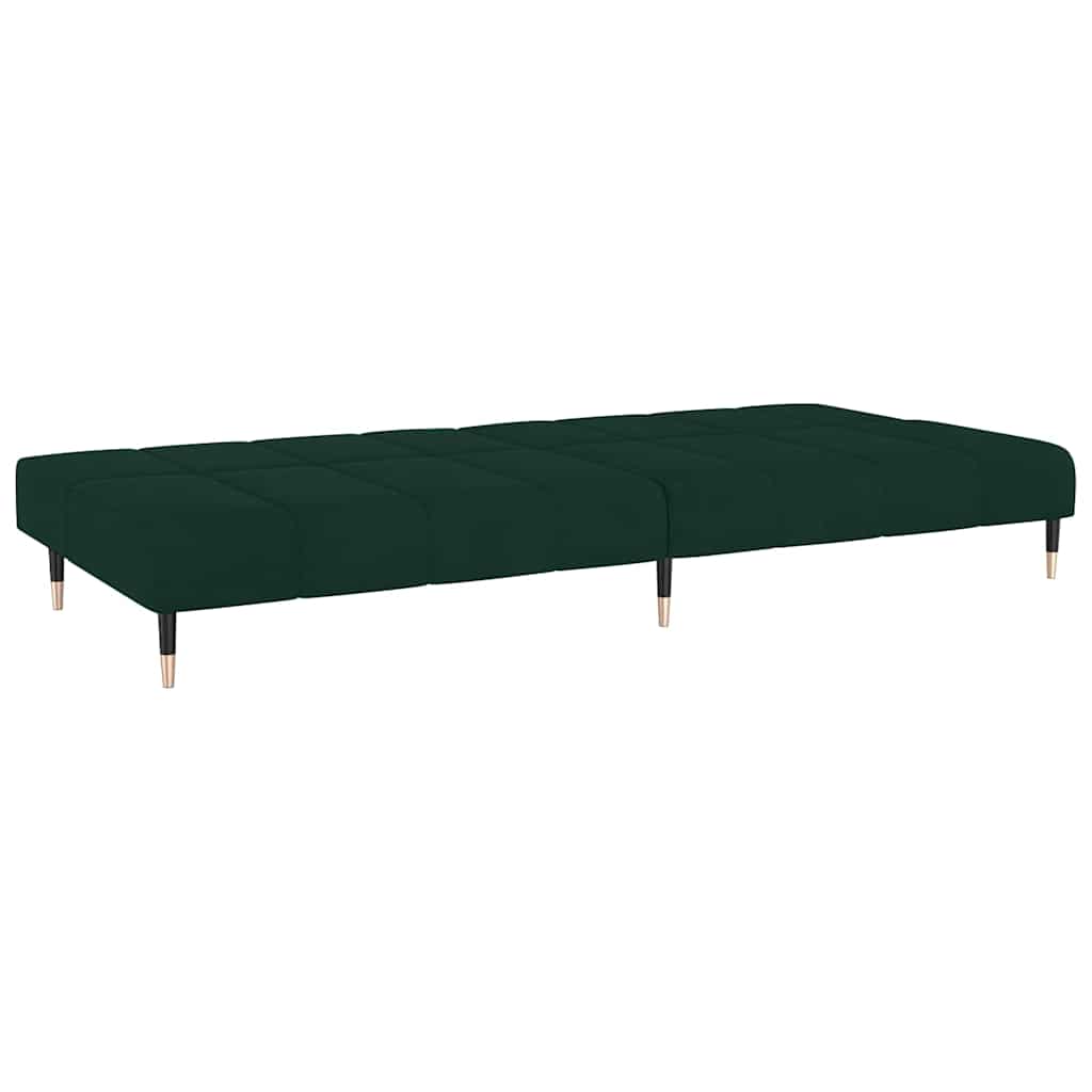 Divano Letto a 2 Posti-Sofa Letto 2 Posti-Daybed Verde Scuro in Velluto 294689