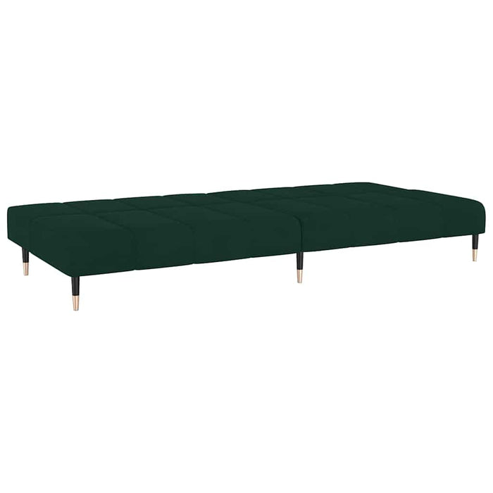 Divano Letto a 2 Posti-Sofa Letto 2 Posti-Daybed Verde Scuro in Velluto 294689