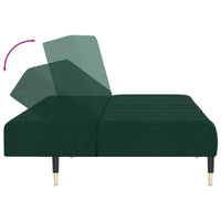 Divano Letto a 2 Posti-Sofa Letto 2 Posti-Daybed Verde Scuro in Velluto 294689