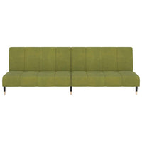 Divano Letto a 2 Posti-Sofa Letto 2 Posti-Daybed Verde Chiaro in Velluto 268788