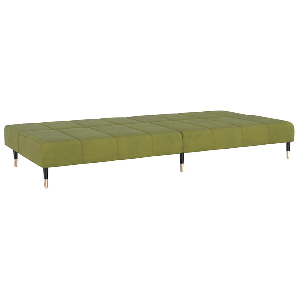 Divano Letto a 2 Posti-Sofa Letto 2 Posti-Daybed Verde Chiaro in Velluto 268788