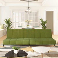 Divano Letto a 2 Posti-Sofa Letto 2 Posti-Daybed Verde Chiaro in Velluto 268788