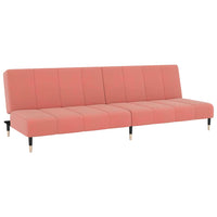 Divano Letto a 2 Posti Rosa in Velluto 375878