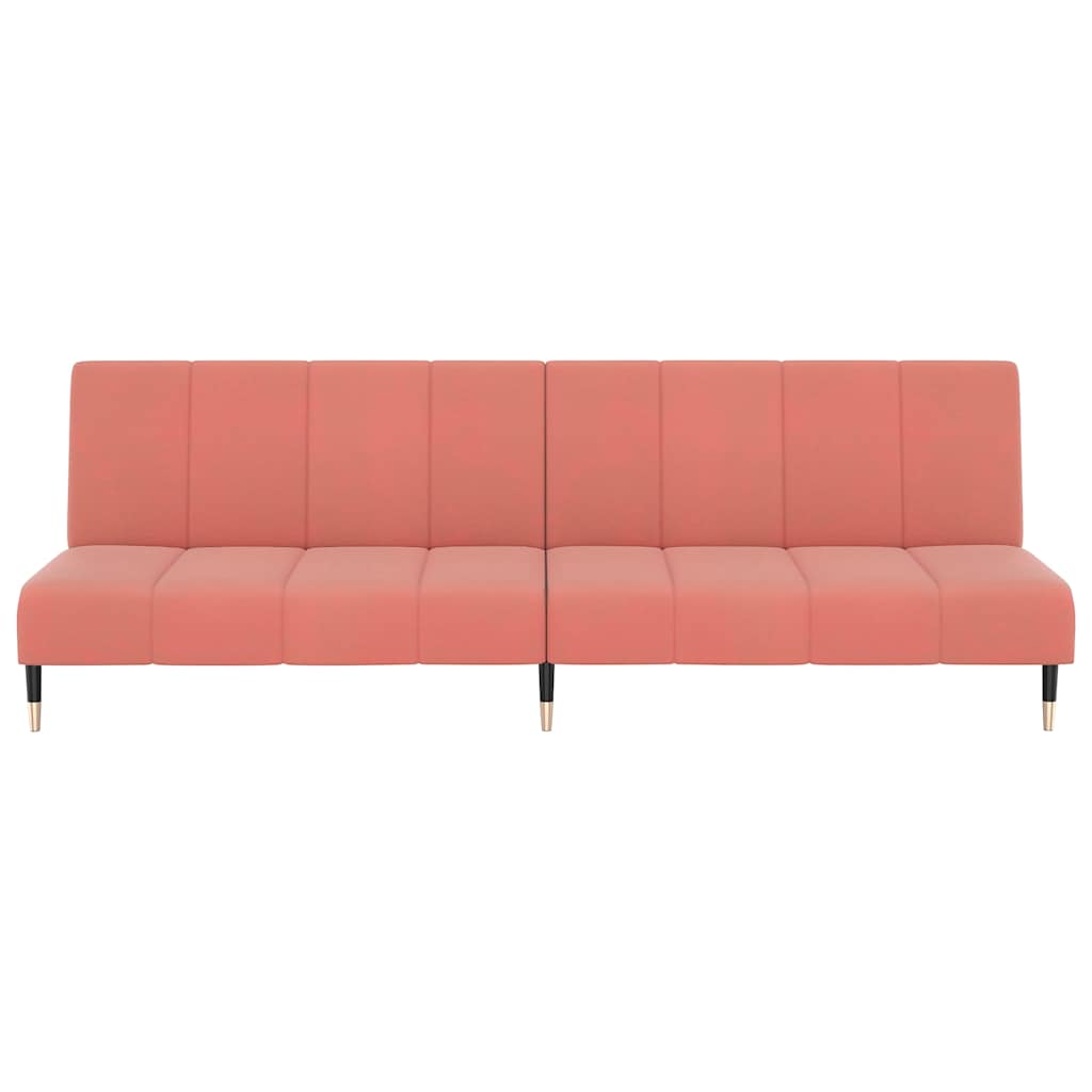 Divano Letto a 2 Posti-Sofa Letto 2 Posti-Daybed Rosa in Velluto 649017
