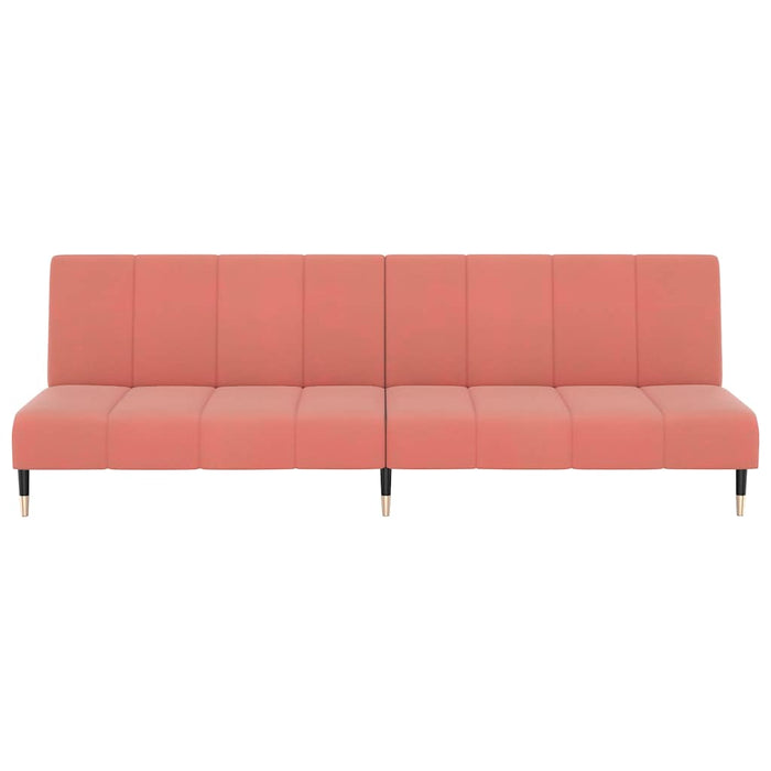 Divano Letto a 2 Posti-Sofa Letto 2 Posti-Daybed Rosa in Velluto 649017