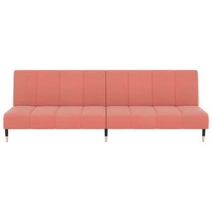 Divano Letto a 2 Posti Rosa in Velluto 375878
