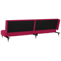 Divano Letto a 2 Posti-Sofa Letto 2 Posti-Daybed Rosso Vino in Velluto 990497