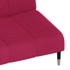 Divano Letto a 2 Posti-Sofa Letto 2 Posti-Daybed Rosso Vino in Velluto 990497