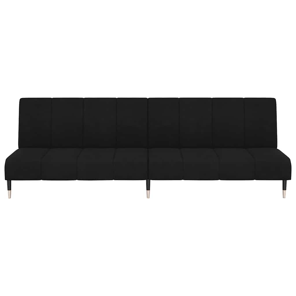 Divano Letto a 2 Posti-Sofa Letto 2 Posti-Daybed Nero in Velluto 497710