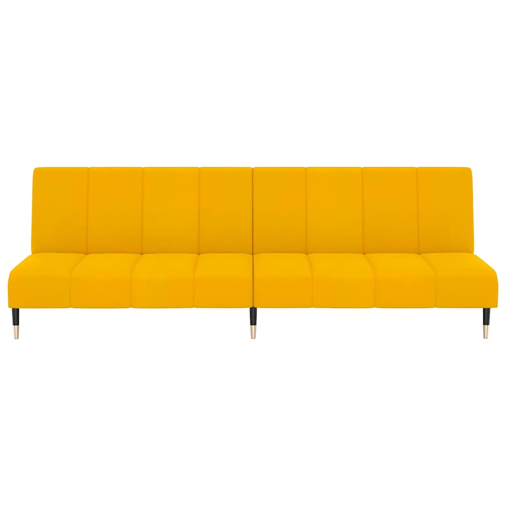 Divano Letto a 2 Posti-Sofa Letto 2 Posti-Daybed Giallo in Velluto 862081