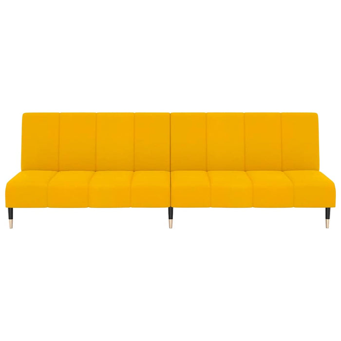 Divano Letto a 2 Posti-Sofa Letto 2 Posti-Daybed Giallo in Velluto 862081