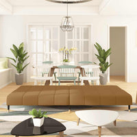 Divano Letto a 2 Posti-Sofa Letto 2 Posti-Daybed Marrone in Velluto 634036