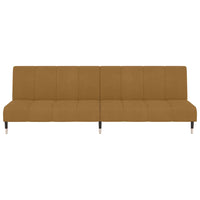 Divano Letto a 2 Posti-Sofa Letto 2 Posti-Daybed Marrone in Velluto 634036