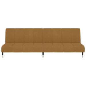 Divano Letto a 2 Posti-Sofa Letto 2 Posti-Daybed Marrone in Velluto 634036