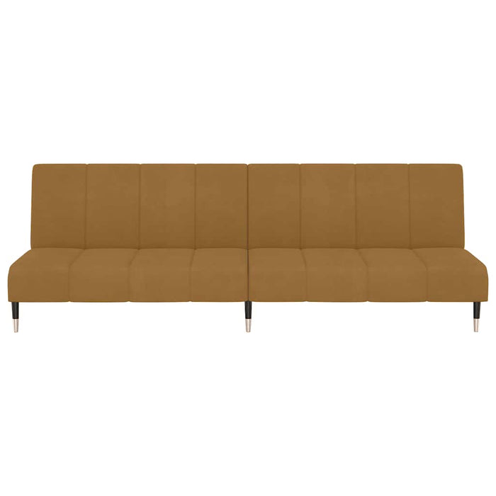 Divano Letto a 2 Posti-Sofa Letto 2 Posti-Daybed Marrone in Velluto 634036