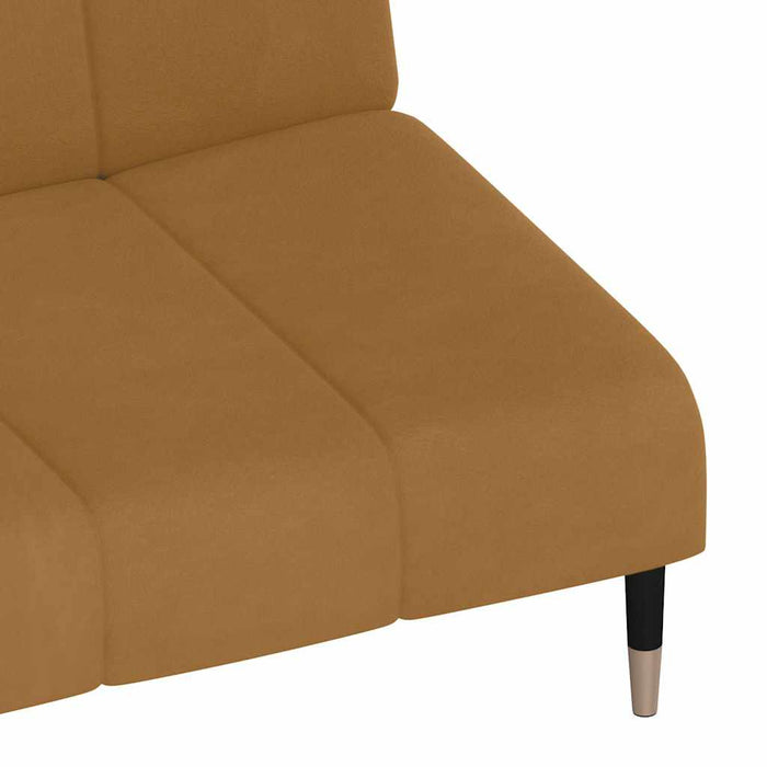 Divano Letto a 2 Posti-Sofa Letto 2 Posti-Daybed Marrone in Velluto 634036