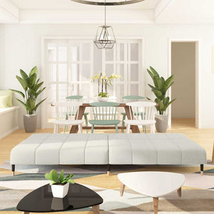 Divano Letto a 2 Posti-Sofa Letto 2 Posti-Daybed Crema in Velluto 219526