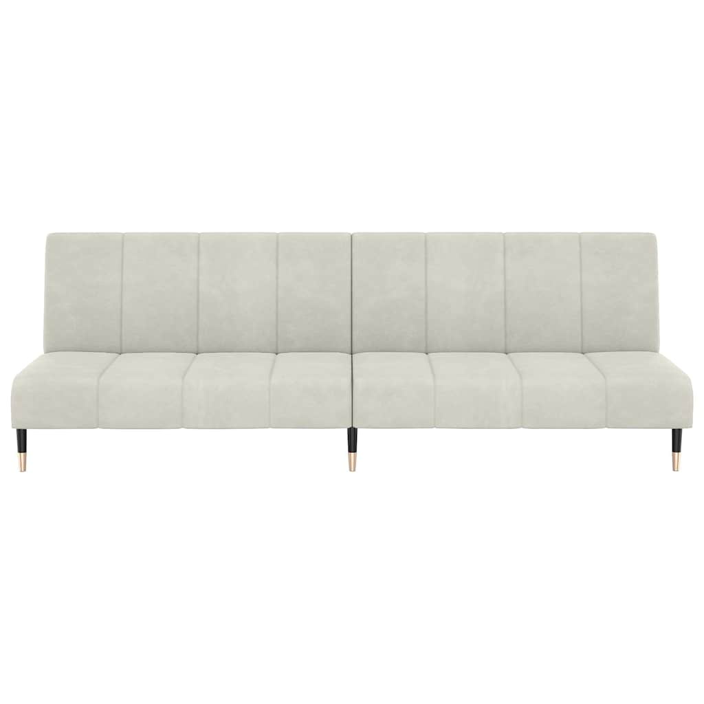 Divano Letto a 2 Posti-Sofa Letto 2 Posti-Daybed Crema in Velluto 219526