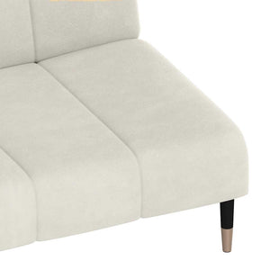 Divano Letto a 2 Posti-Sofa Letto 2 Posti-Daybed Crema in Velluto 219526