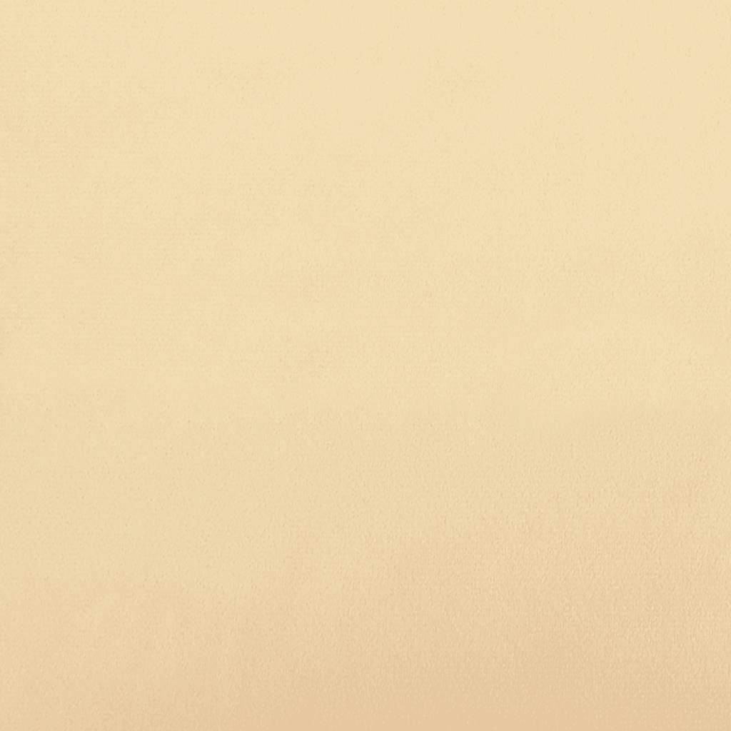 Divano Letto a 2 Posti Crema in Velluto 375883