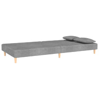 Divano Letto a 2 Posti con 2 Cuscini-Sofa Letto 2 Posti-Daybed Grigio Chiaro in Tessuto 475747