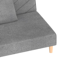 Divano Letto a 2 Posti con 2 Cuscini-Sofa Letto 2 Posti-Daybed Grigio Chiaro in Tessuto 475747