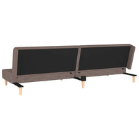 Divano Letto a 2 Posti con 2 Cuscini-Sofa Letto 2 Posti-Daybed Tortora in Tessuto 396794