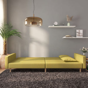 Divano Letto a 2 Posti con 2 Cuscini Verde in Tessutocod mxl 111429