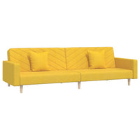 Divano Letto a 2 Posti con 2 Cuscini Giallo in Tessutocod mxl 87520