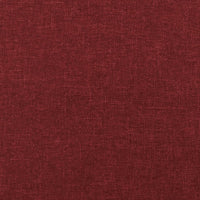 Divano Letto a 2 Posti con 2 Cuscini Rosso Vino in Tessuto 375907