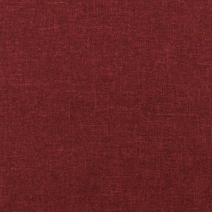 Divano Letto a 2 Posti con 2 Cuscini Rosso Vino in Tessuto 375907