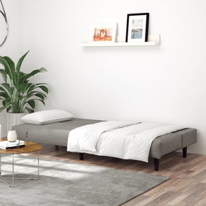 Divano Letto a 2 Posti-Sofa Letto 2 Posti-Daybed Grigio Chiaro in Velluto 175564