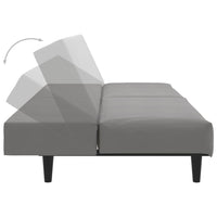 Divano Letto a 2 Posti-Sofa Letto 2 Posti-Daybed Grigio Chiaro in Velluto 175564