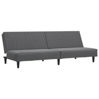 Divano Letto a 2 Posti-Sofa Letto 2 Posti-Daybed Grigio Scuro in Velluto 398909