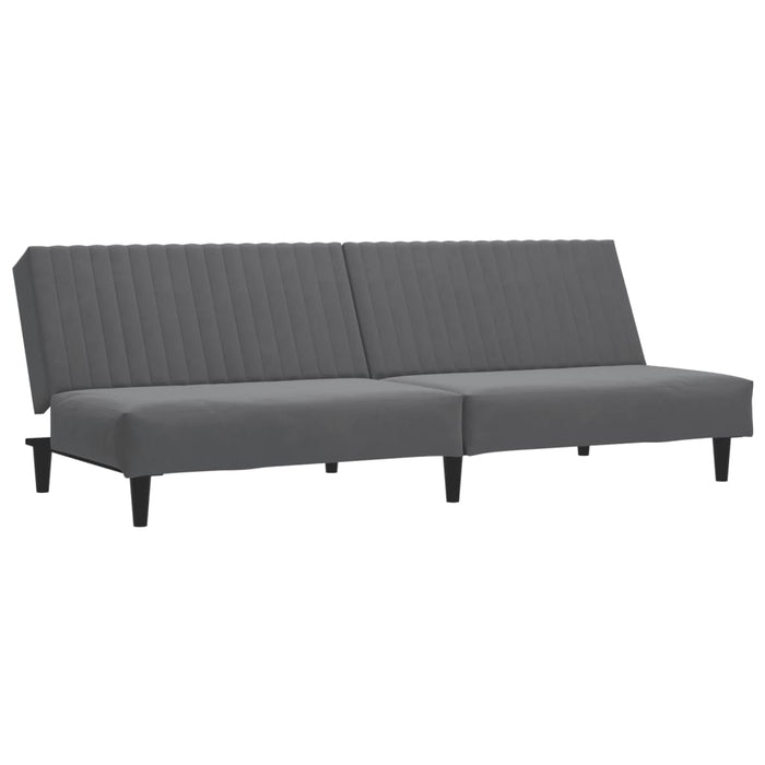 Divano Letto a 2 Posti-Sofa Letto 2 Posti-Daybed Grigio Scuro in Velluto 398909