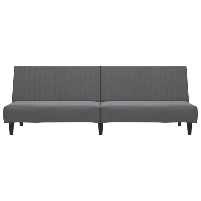 Divano Letto a 2 Posti Grigio Scuro in Velluto 375927